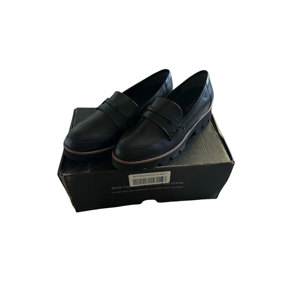 Vionic Cheryl II Loafer Womens 6.5 Black Leather Slip On Shoes Arch Support - Picture 10 of 10
